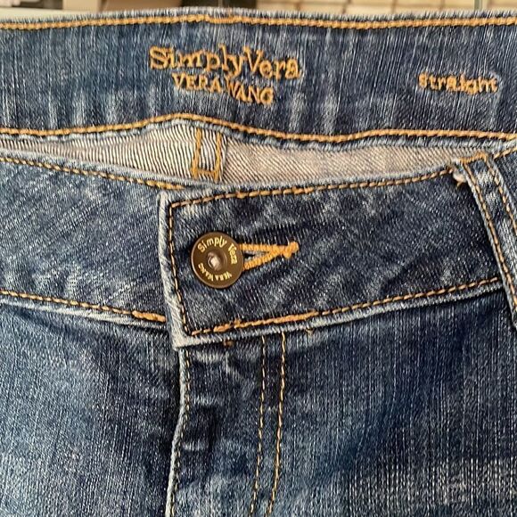 Simply Vera Vera wang jeans 8 stretchy blue straight - Picture 10 of 14